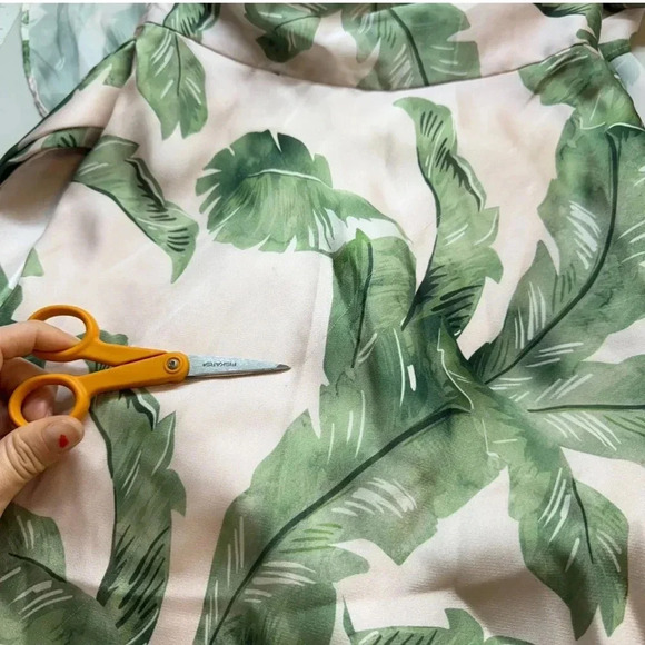 Significant Other Caspian One Shoulder Maxi Dress Tropical Leaf Size 2 - Picture 13 of 16